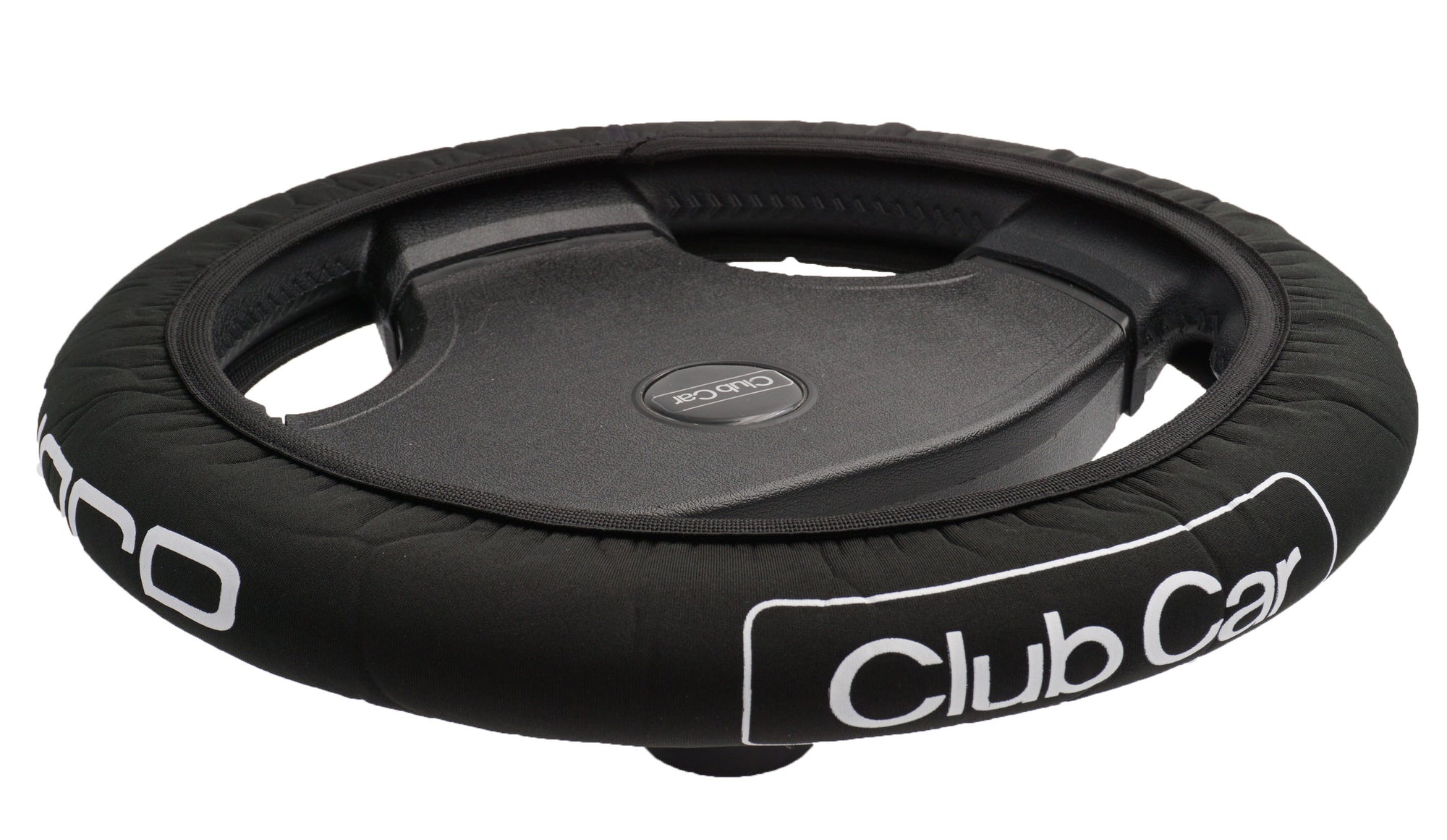 Club Car Black Golf Cart Steering Wheel Cover.  Club Car Golf Cart Steering Wheel Cover.   EZ-GO Golf Cart Steering Wheel Cover.   Yamaha Golf Cart Steering Wheel Cover.  Car Steering Wheel Cover.  ATV Steering Wheel Cover.  Boat Steering Wheel Cover.