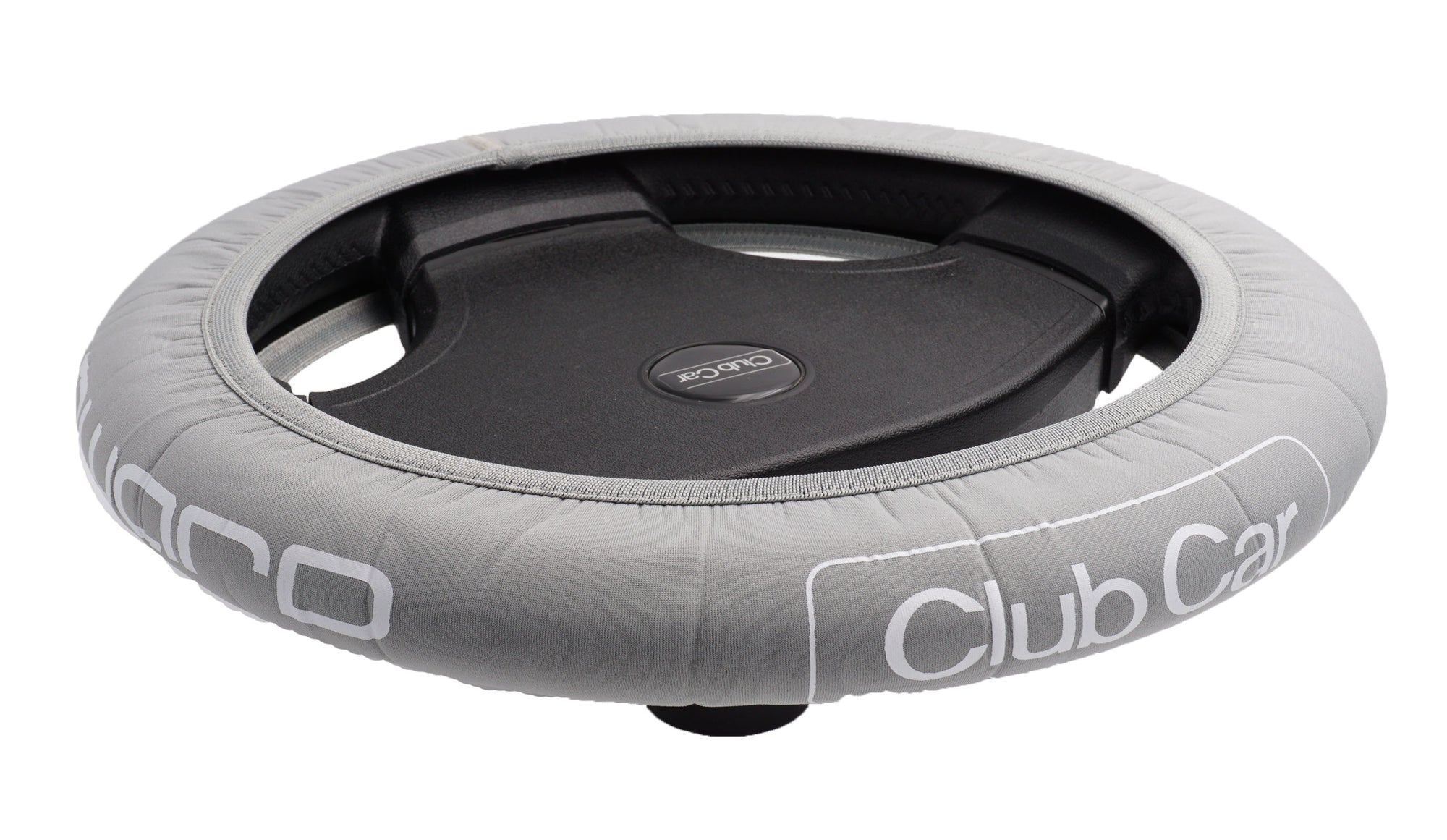 Club Car Silver Golf Cart Steering Wheel Cover.  Club Car Golf Cart Steering Wheel Cover.   EZ-GO Golf Cart Steering Wheel Cover.   Yamaha Golf Cart Steering Wheel Cover.  Car Steering Wheel Cover.  ATV Steering Wheel Cover.  Boat Steering Wheel Cover.