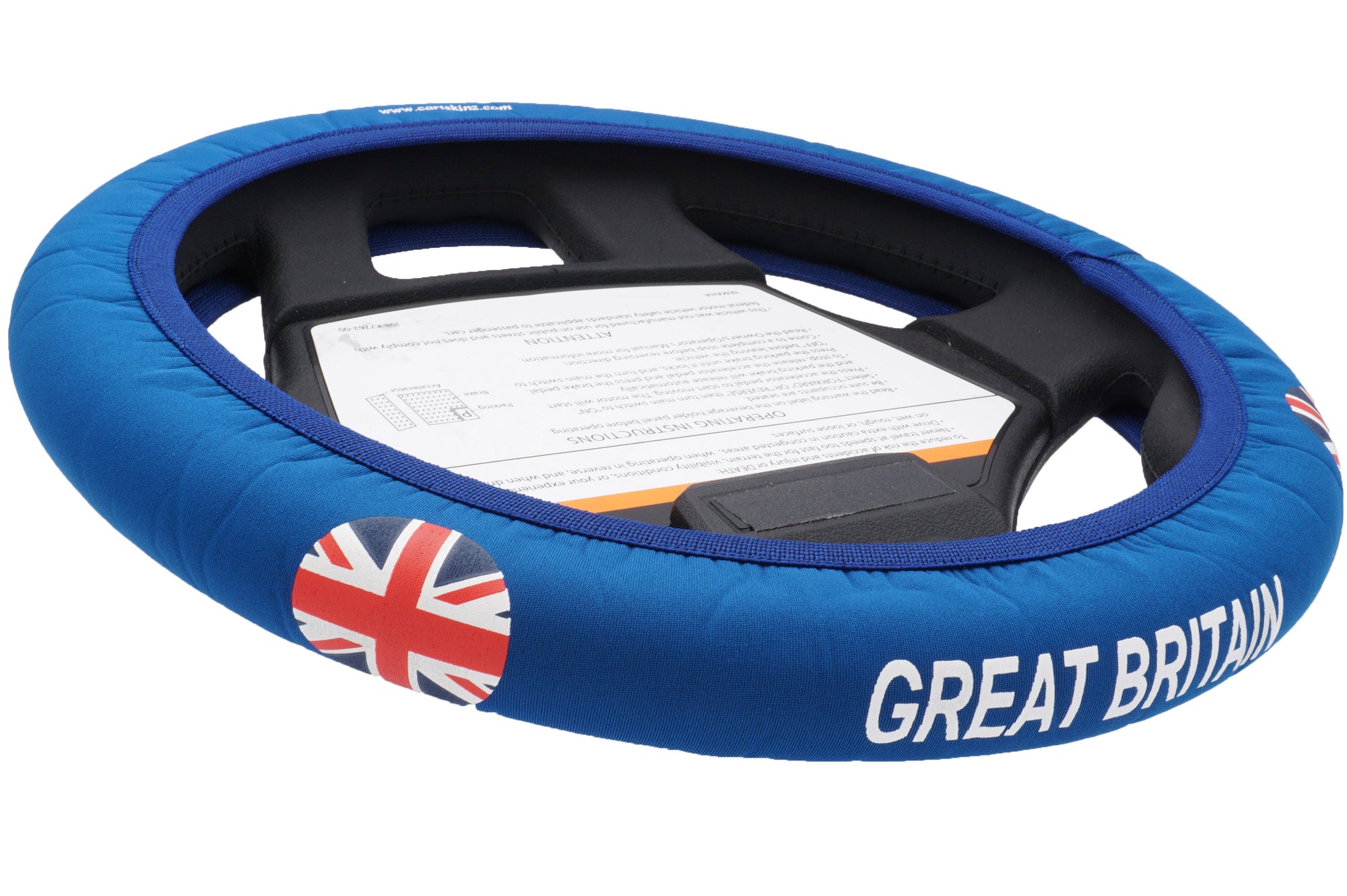Great Britain Golf Cart Steering Wheel Cover.  Club Car Golf Cart Steering Wheel Cover.   EZ-GO Golf Cart Steering Wheel Cover.   Yamaha Golf Cart Steering Wheel Cover.  Car Steering Wheel Cover.  ATV Steering Wheel Cover.  Boat Steering Wheel Cover.