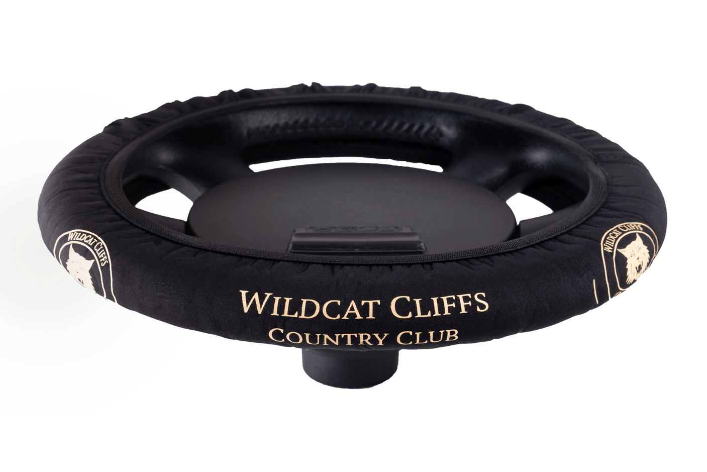 Wildcat Cliffs Black CartSkinz Golf Cart Steering Wheel Cover